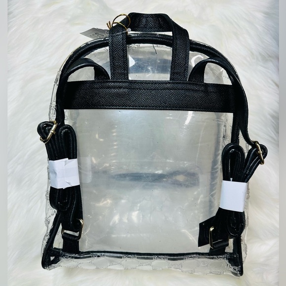 bebe Clear Backpack with Black Accents